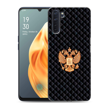 Силиконовый чехол на OPPO A91 с принтом Герб России принт