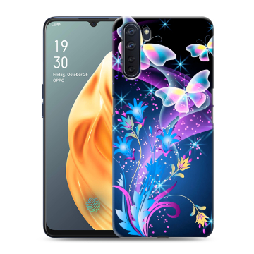 Силиконовый чехол на OPPO A91 с принтом Бабочки Силиконовый чехол на OPPO A91 с принтом Бабочки