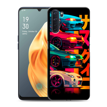 Силиконовый чехол на OPPO A91 с принтом Гоночные машины Силиконовый чехол на OPPO A91 с принтом Гоночные машины