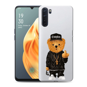 Силиконовый чехол на OPPO A91 с принтом Мишка Силиконовый чехол на OPPO A91 с принтом Мишка