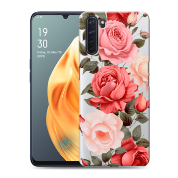 Силиконовый чехол на OPPO A91 с принтом Розы Силиконовый чехол на OPPO A91 с принтом Розы