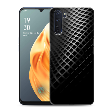 Силиконовый чехол на OPPO A91 с принтом Текстура металла