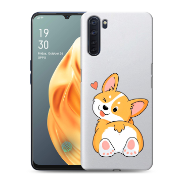 Силиконовый чехол на OPPO A91 с принтом Корги Силиконовый чехол на OPPO A91 с принтом Корги
