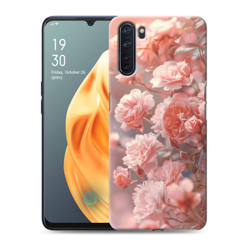 Силиконовый чехол на OPPO A91 с принтом Розовые розы Силиконовый чехол на OPPO A91 с принтом Розовые розы