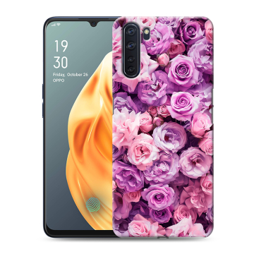 Силиконовый чехол на OPPO A91 с принтом лавандовые розы Силиконовый чехол на OPPO A91 с принтом лавандовые розы