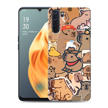 Силиконовый чехол на OPPO A91 с принтом капибара Силиконовый чехол на OPPO A91 с принтом капибара