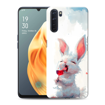 Силиконовый чехол на OPPO A91 с принтом кролик зайчик Силиконовый чехол на OPPO A91 с принтом кролик зайчик