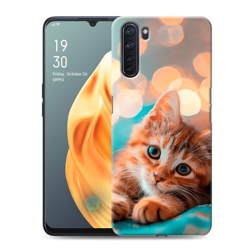 Силиконовый чехол на OPPO A91 с принтом котик Силиконовый чехол на OPPO A91 с принтом котик