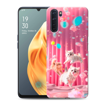 Силиконовый чехол на OPPO A91 с принтом милые котики Силиконовый чехол на OPPO A91 с принтом милые котики