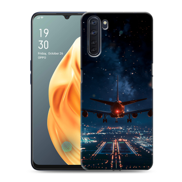 Силиконовый чехол на OPPO A91 с принтом самолет Силиконовый чехол на OPPO A91 с принтом самолет