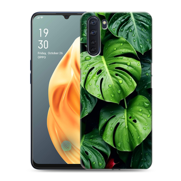 Силиконовый чехол на OPPO A91 с принтом Листья Силиконовый чехол на OPPO A91 с принтом Листья