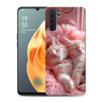 Силиконовый чехол на OPPO A91 с принтом котята котики
