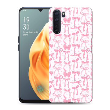 Силиконовый чехол на OPPO A91 с принтом Розовые бантики Силиконовый чехол на OPPO A91 с принтом Розовые бантики
