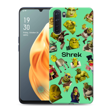 Силиконовый чехол на OPPO A91 с принтом Шрек Shrek Силиконовый чехол на OPPO A91 с принтом Шрек Shrek