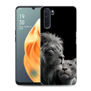 Силиконовый чехол на OPPO A91 с принтом Лев кошки Силиконовый чехол на OPPO A91 с принтом Лев кошки