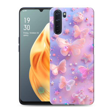 Силиконовый чехол на OPPO A91 с принтом Бабочки