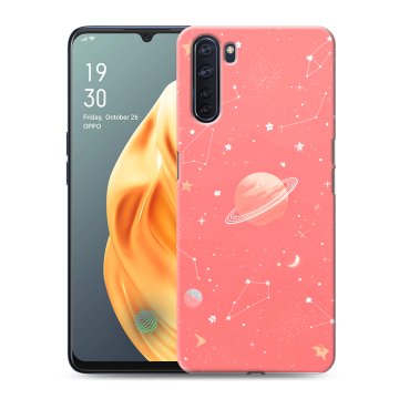 Силиконовый чехол на OPPO A91 с принтом Розовый космос Силиконовый чехол на OPPO A91 с принтом Розовый космос