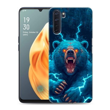 Силиконовый чехол на OPPO A91 с принтом Медведь Силиконовый чехол на OPPO A91 с принтом Медведь