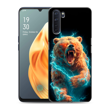 Силиконовый чехол на OPPO A91 с принтом Медведь Силиконовый чехол на OPPO A91 с принтом Медведь