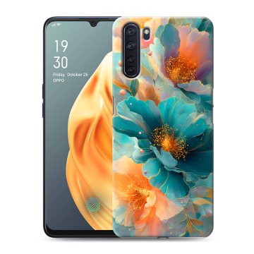 Силиконовый чехол на OPPO A91 с принтом Цветы Силиконовый чехол на OPPO A91 с принтом Цветы
