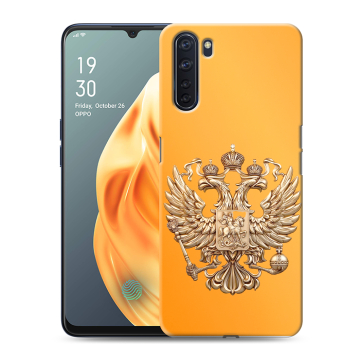 Силиконовый чехол на OPPO A91 с принтом Герб Флаг России Силиконовый чехол на OPPO A91 с принтом Герб Флаг России