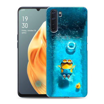Силиконовый чехол на OPPO A91 с принтом Миньоны