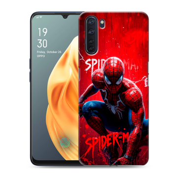 Силиконовый чехол на OPPO A91 с принтом Spiderman Человек паук
