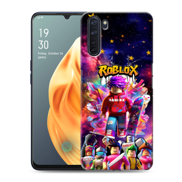 Силиконовый чехол на OPPO A91 с принтом Roblox Роблокс
