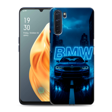 Силиконовый чехол на OPPO A91 с принтом BMW БМВ