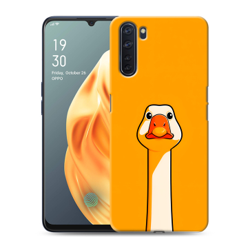 Силиконовый чехол на OPPO A91 с принтом Смешная утка Силиконовый чехол на OPPO A91 с принтом Смешная утка