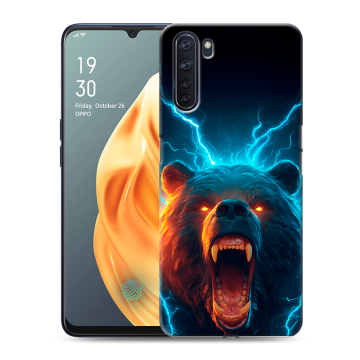 Силиконовый чехол на OPPO A91 с принтом Медведь Силиконовый чехол на OPPO A91 с принтом Медведь