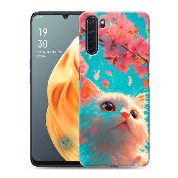 Силиконовый чехол на OPPO A91 с принтом Красивый кот Силиконовый чехол на OPPO A91 с принтом Красивый кот