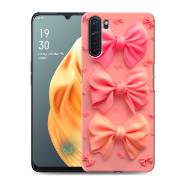 Силиконовый чехол на OPPO A91 с принтом Розовые бантики Силиконовый чехол на OPPO A91 с принтом Розовые бантики