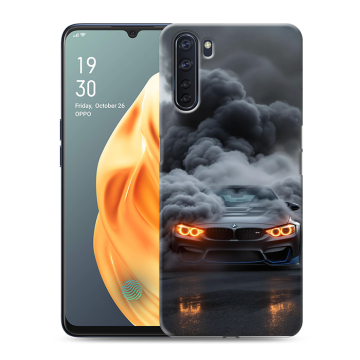 Силиконовый чехол на OPPO A91 с принтом BMW БМВ