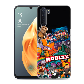 Силиконовый чехол на OPPO A91 с принтом Roblox Роблокс