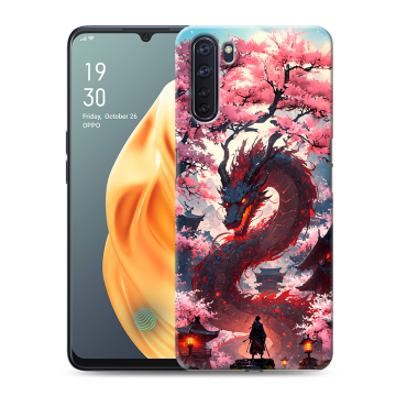 Силиконовый чехол на OPPO A91 с принтом Дракон Японский Силиконовый чехол на OPPO A91 с принтом Дракон Японский