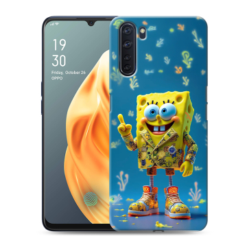Силиконовый чехол на OPPO A91 с принтом Спанч боб Спанчбоб Силиконовый чехол на OPPO A91 с принтом Спанч боб Спанчбоб