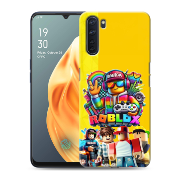 Силиконовый чехол на OPPO A91 с принтом Roblox Роблокс