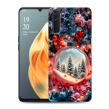 Силиконовый чехол на OPPO A91 с принтом Новый год Силиконовый чехол на OPPO A91 с принтом Новый год