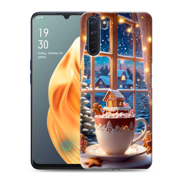 Силиконовый чехол на OPPO A91 с принтом Новый год Силиконовый чехол на OPPO A91 с принтом Новый год