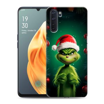 Силиконовый чехол на OPPO A91 с принтом Гринч Новый год Рождество Силиконовый чехол на OPPO A91 с принтом Гринч Новый год Рождество