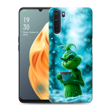 Силиконовый чехол на OPPO A91 с принтом Новый год гринч Силиконовый чехол на OPPO A91 с принтом Новый год гринч