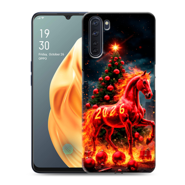 Силиконовый чехол на OPPO A91 с принтом Новый год Силиконовый чехол на OPPO A91 с принтом Новый год