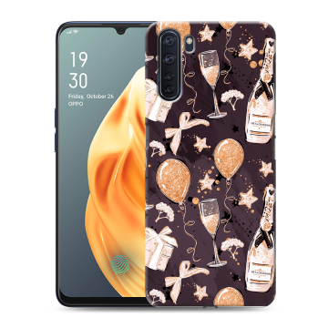Силиконовый чехол на OPPO A91 с принтом Новый год Силиконовый чехол на OPPO A91 с принтом Новый год