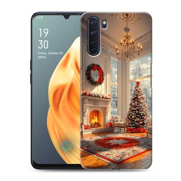 Силиконовый чехол на OPPO A91 с принтом Новый год Силиконовый чехол на OPPO A91 с принтом Новый год