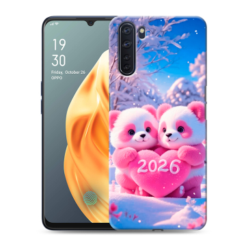 Силиконовый чехол на OPPO A91 с принтом Новый год Силиконовый чехол на OPPO A91 с принтом Новый год