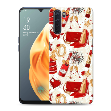 Силиконовый чехол на OPPO A91 с принтом Новый год Силиконовый чехол на OPPO A91 с принтом Новый год