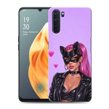 Силиконовый чехол на OPPO A91 с принтом женский Силиконовый чехол на OPPO A91 с принтом женский