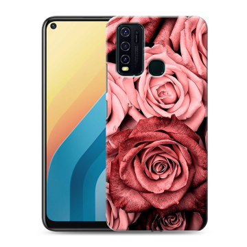 Силиконовый противоударный чехол на Vivo Y30 с принтом Цветы розы Силиконовый противоударный чехол на Vivo Y30 с принтом Цветы розы