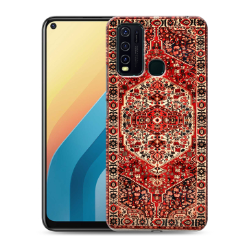Силиконовый противоударный чехол на Vivo Y30 с принтом Ковер
